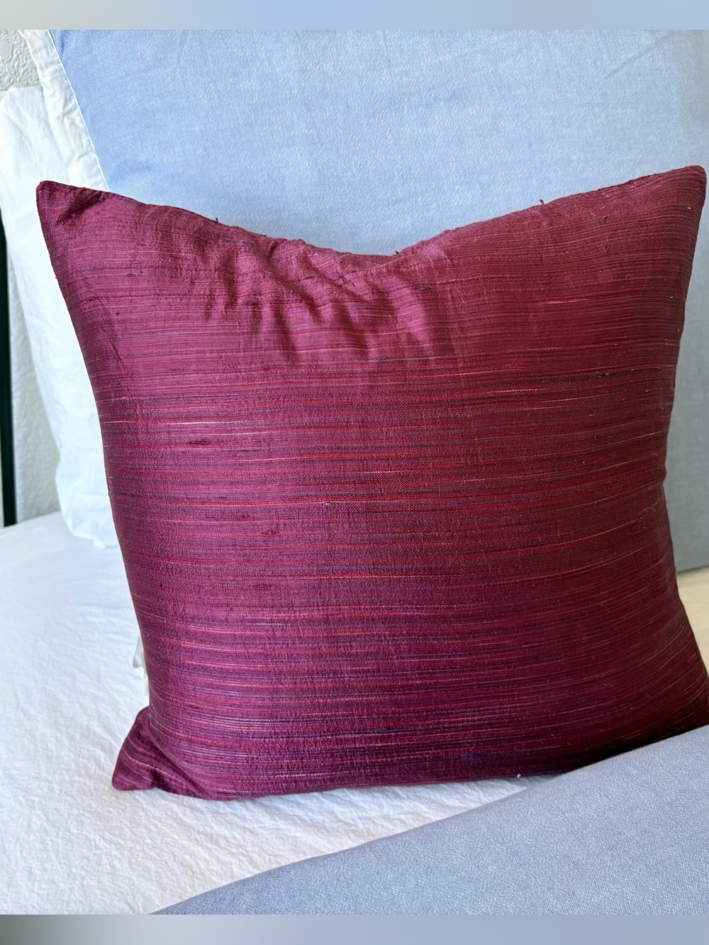 Crate & Barrel Set of 2 Accent Pillow Covers. 16x16. Purple or dark plum.
